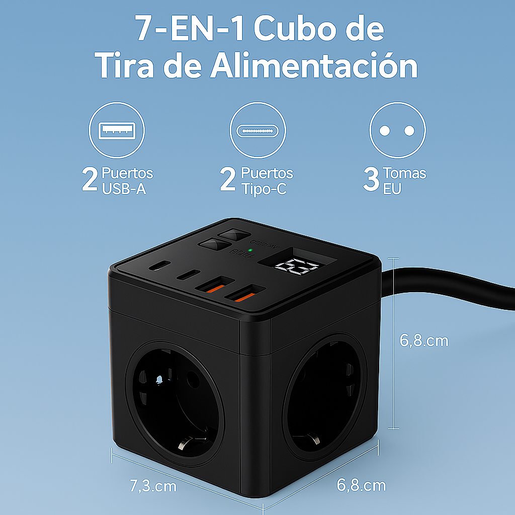 Power Strip negro - Imagen 2
